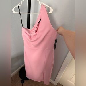 RACHEL Rachel Roy One Shoulder Pink Dress